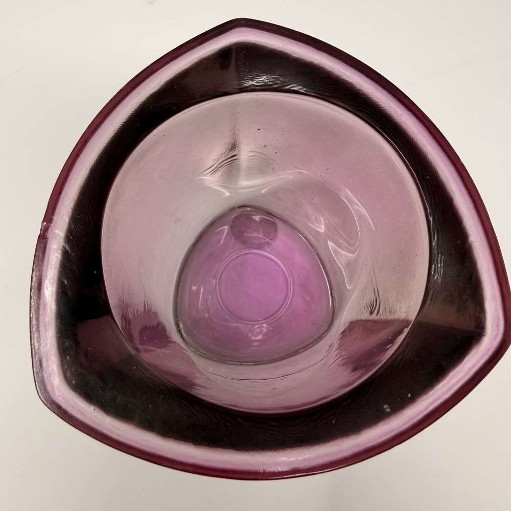Vtg Vidrios San Miguel Spain Amethyst Recycled Decorative Glass 3.75" - Picture 7 of 13